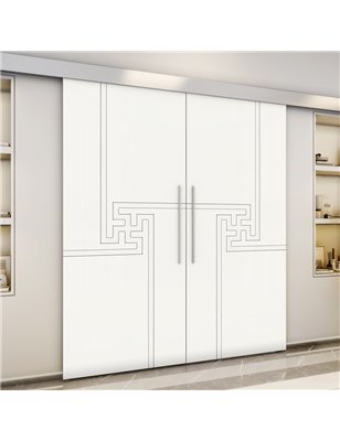 Holzschiebetür Eco-Line - Weiss  Model 4071-3