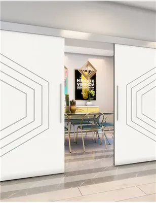 Holzschiebetür Eco-Line - Weiss Model 4072