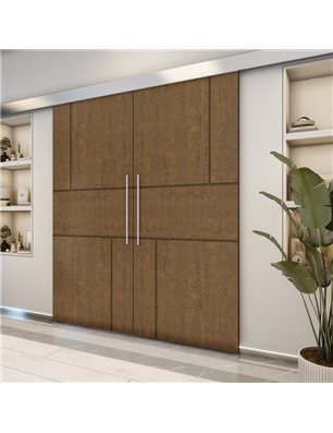 Holzschiebetür Eco-Line - Nussbaum  Model 4027-2