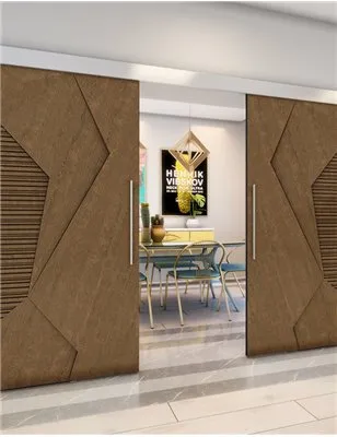 Holzschiebetür Eco-Line - Nussbaum Model 4033