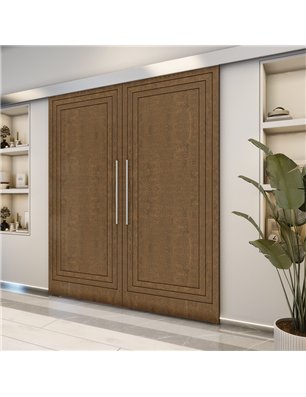 Holzschiebetür Eco-Line - Nussbaum  Model 4041-2