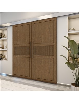 Holzschiebetür Eco-Line - Nussbaum  Model 4042-2