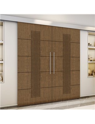 Holzschiebetür Eco-Line - Nussbaum  Model 4067-3