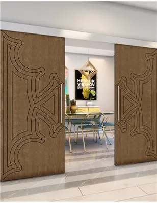 Holzschiebetür Eco-Line - Nussbaum Model 4086