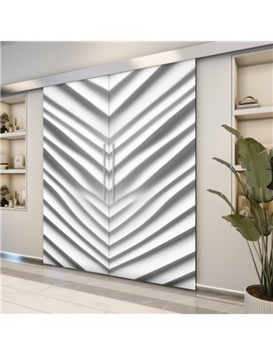 Holzschiebetür Eco-Line - Weiss 3D  Model 4010-2