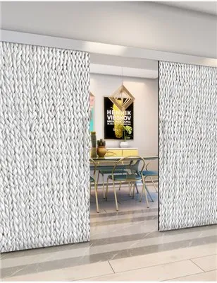 Holzschiebetür Eco-Line - Weiss 3D Model 4030