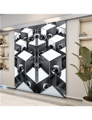 Holzschiebetür Eco-Line - Geometrie  Model 4015-2