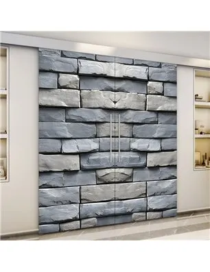 Holzschiebetür Eco-Line - Beton und Stein Model 4001-3