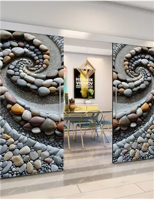 Holzschiebetür Eco-Line - Beton und Stein Model 4007