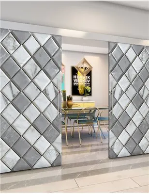 Holzschiebetür Eco-Line - Beton und Stein Model 4015