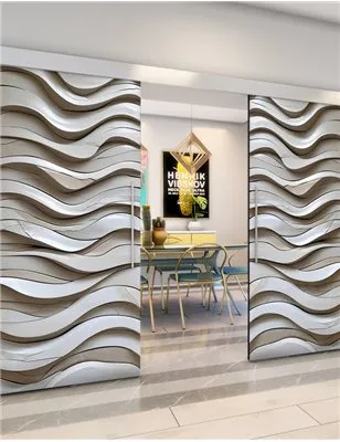 Holzschiebetür Eco-Line - Beton und Stein Model 4019