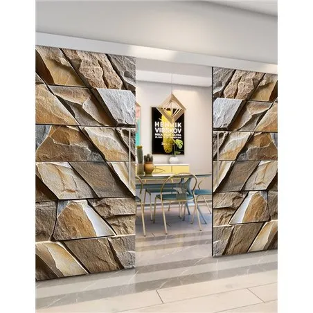 Holzschiebetür Eco-Line - Beton und Stein Model 4024