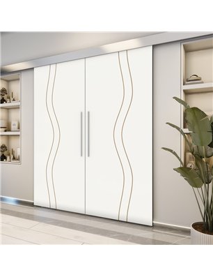 Holzschiebetür Eco-Line - Design-Linien  Model 4066-2