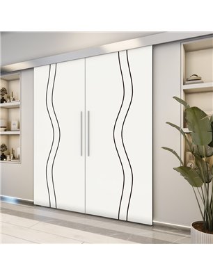 Holzschiebetür Eco-Line - Design-Linien  Model 4068-2
