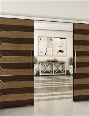 Holzschiebetür Slim-Line - Holz-Mix  Model 4007