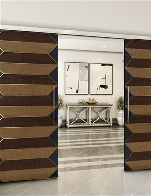 Holzschiebetür Slim-Line - Holz-Mix  Model 4008