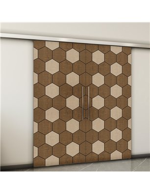 Holzschiebetür Slim-Line - Holz-Mix  Model 4018-2
