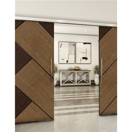 Holzschiebetür Slim-Line - Holz-Mix  Model 4026