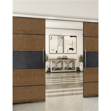 Holzschiebetür Slim-Line - Holz-Mix  Model 4031
