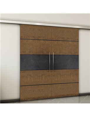 Holzschiebetür Slim-Line - Holz-Mix  Model 4031-2