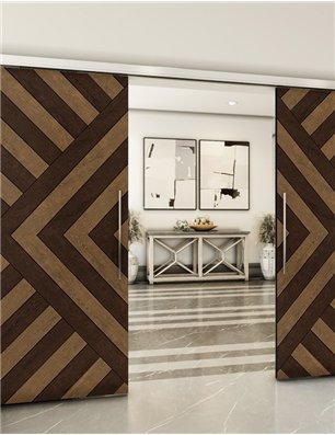 Holzschiebetür Slim-Line - Holz-Mix  Model 4037
