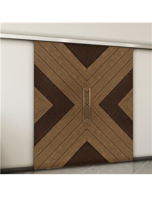 Holzschiebetür Slim-Line - Holz-Mix  Model 4038-2