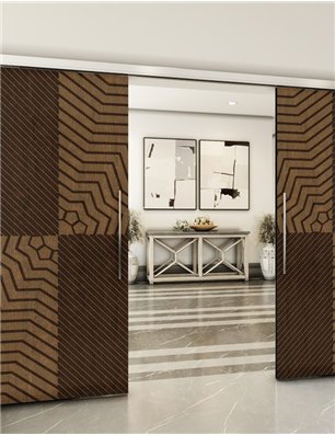 Holzschiebetür Slim-Line - Holz-Mix  Model 4050