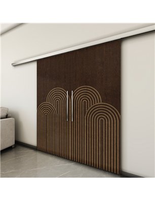 Holzschiebetür Slim-Line - Holz-Mix  Model 4057-3