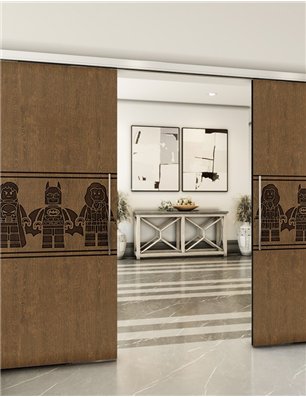 Holzschiebetür Slim-Line - Holz-Mix  Model 4063