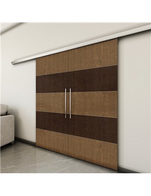 Holzschiebetür Slim-Line - Holz-Mix  Model 4066-3