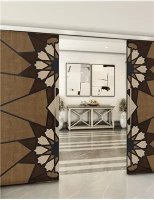 Holzschiebetür Slim-Line - Holz-Mix Model 4069