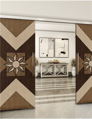 Holzschiebetür Slim-Line - Holz-Mix  Model 4082