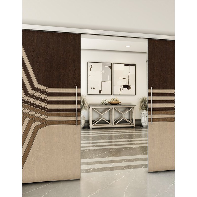 Holzschiebetür Slim-Line - Holz-Mix Model 4085 Holzschiebetür Slim-Line - Holz-Mix Model 4085