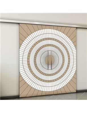 Holzschiebetür Slim-Line - Eiche und Weiss  Model 4036-2