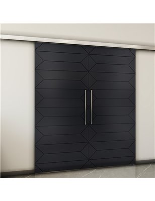 Holzschiebetür Slim-Line - Schwarz  Model 4008-2