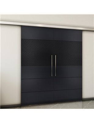 Holzschiebetür Slim-Line - Schwarz  Model 4020-2