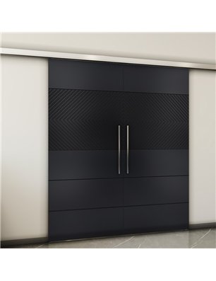 Holzschiebetür Slim-Line - Schwarz  Model 4020-2