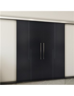 Holzschiebetür Slim-Line - Schwarz  Model 4040-2