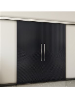 Holzschiebetür Slim-Line - Schwarz  Model 4044-2