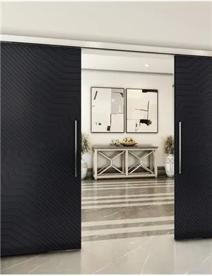 Holzschiebetür Slim-Line - Schwarz Model 4050