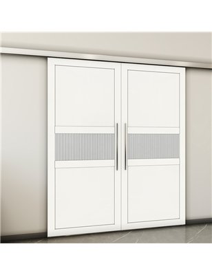 Holzschiebetür Slim-Line - Weiss  Model 4042-2