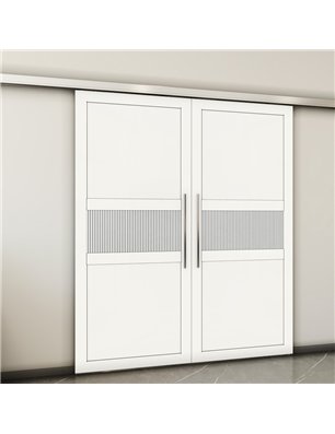 Holzschiebetür Slim-Line - Weiss  Model 4042-2