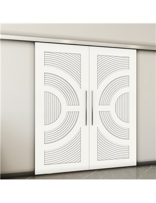 Holzschiebetür Slim-Line - Weiss  Model 4051-2
