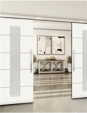 Holzschiebetür Slim-Line - Weiss  Model 4067