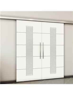 Holzschiebetür Slim-Line - Weiss  Model 4067-2