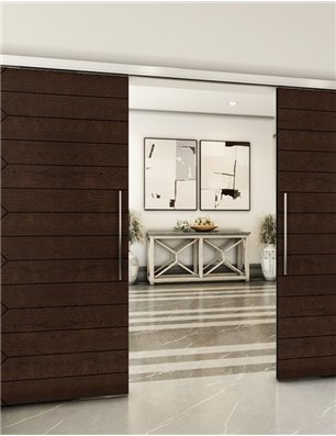 Holzschiebetür Slim-Line - Wenge  Model 4007