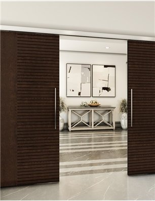 Holzschiebetür Slim-Line - Wenge  Model 4012