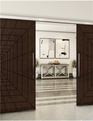 Holzschiebetür Slim-Line - Wenge  Model 4034