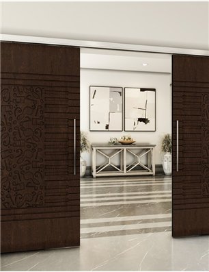 Holzschiebetür Slim-Line - Wenge  Model 4061