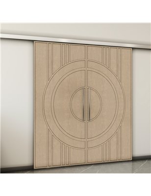 Holzschiebetür Slim-Line - Eiche  Model 4035-2